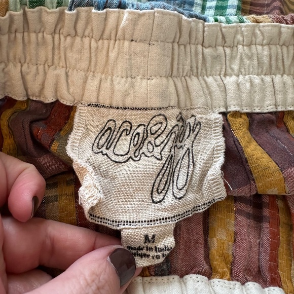 Ace & Jig Metallic Plaid Bailey Pull On Pants | Size Medium - Picture 6 of 10